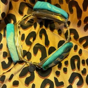 Bourbon and Bowties Turquoise and Gold Bracelet